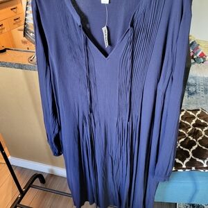 Old Navy Navy Blue Long Sleeve Dress